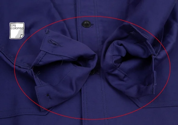 グッドデザインショップ コムデギャルソンGOOD DESIGN SHOP COMME des GARCONS x LABOUREUR バックロゴプリントワークジャケット 紫S K-116467_014