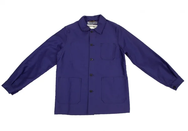 グッドデザインショップ コムデギャルソンGOOD DESIGN SHOP COMME des GARCONS x LABOUREUR バックロゴプリントワークジャケット 紫S K-116467_004