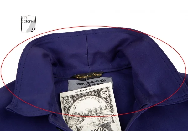 グッドデザインショップ コムデギャルソンGOOD DESIGN SHOP COMME des GARCONS x LABOUREUR バックロゴプリントワークジャケット 紫S K-116467_006