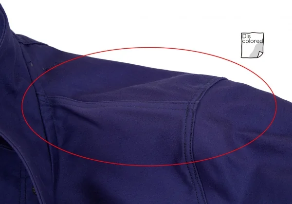 グッドデザインショップ コムデギャルソンGOOD DESIGN SHOP COMME des GARCONS x LABOUREUR バックロゴプリントワークジャケット 紫S K-116467_007