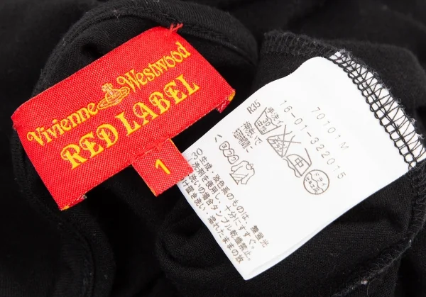 ヴィヴィアンウエストウッド レッドレーベルVivienne Westwood Red Label オーブワンポイント刺繍カットソー 黒1 K-116471_013
