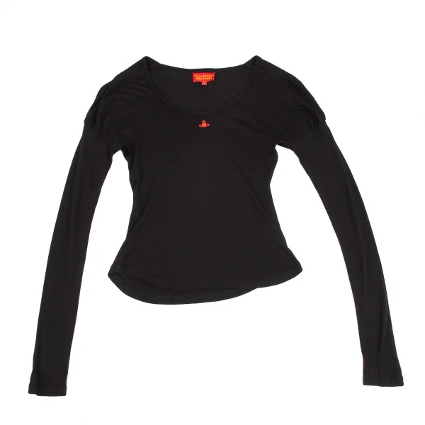 ヴィヴィアンウエストウッド レッドレーベルVivienne Westwood Red Label オーブワンポイント刺繍カットソー 黒1 K-116471_002