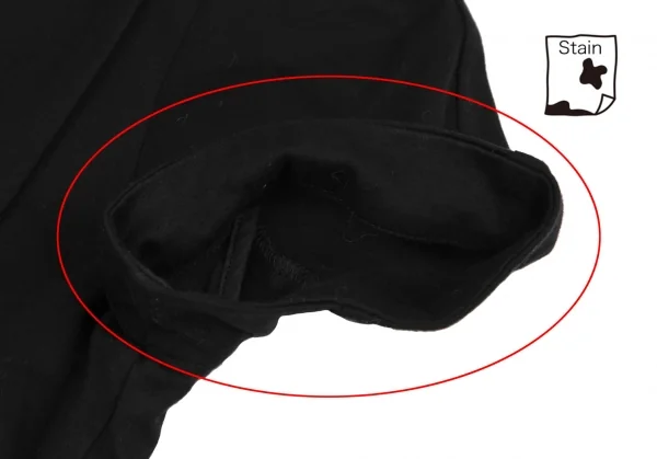 ヴィヴィアンウエストウッド レッドレーベルVivienne Westwood Red Label カットソー地ビッグラウンドカラー半袖ジャケット 黒1 K-116476_006