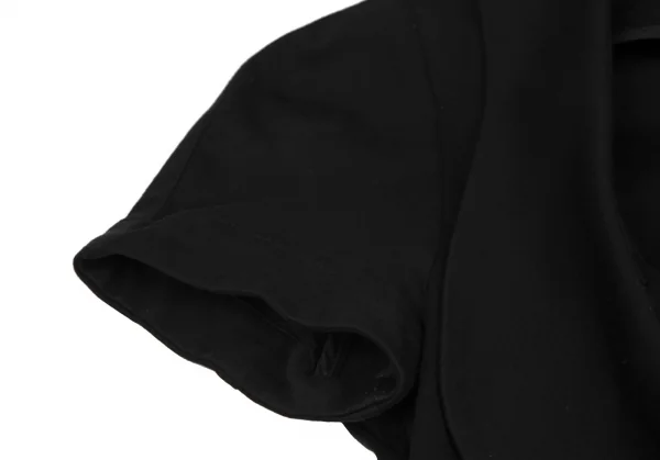 ヴィヴィアンウエストウッド レッドレーベルVivienne Westwood Red Label カットソー地ビッグラウンドカラー半袖ジャケット 黒1 K-116476_007