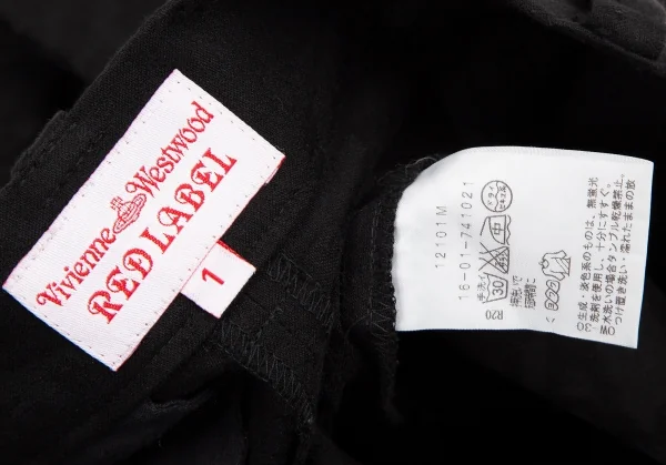 ヴィヴィアンウエストウッド レッドレーベルVivienne Westwood Red Label オーブジャガードハーフラップショートパンツ 黒1 K-116482_014