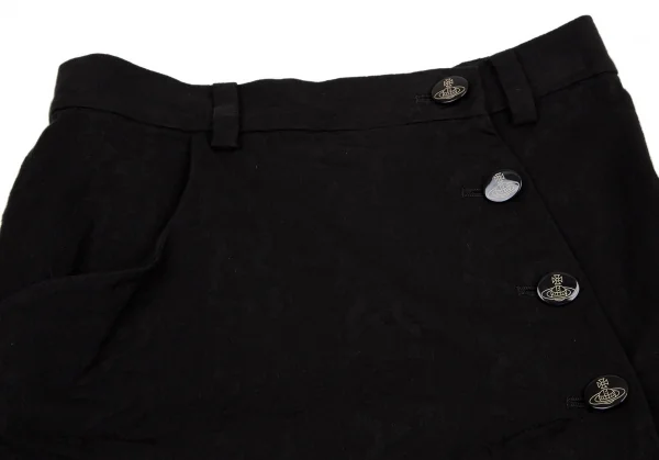 ヴィヴィアンウエストウッド レッドレーベルVivienne Westwood Red Label オーブジャガードハーフラップショートパンツ 黒1 K-116482_002