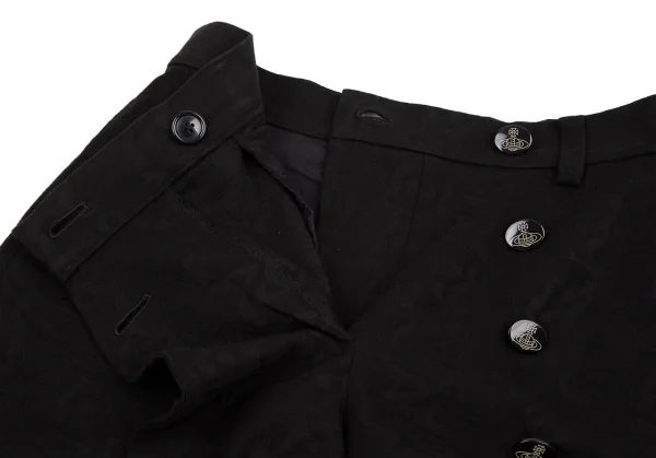 ヴィヴィアンウエストウッド レッドレーベルVivienne Westwood Red Label オーブジャガードハーフラップショートパンツ 黒1 K-116482_006