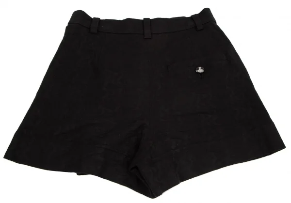 ヴィヴィアンウエストウッド レッドレーベルVivienne Westwood Red Label オーブジャガードハーフラップショートパンツ 黒1 K-116482_009