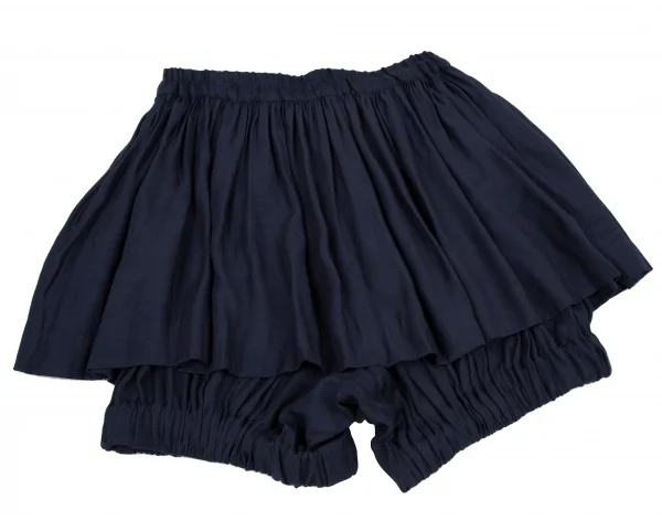 ヴィヴィアンウエストウッド レッドレーベルVivienne Westwood Red Label ギャザースカート付きショートパンツ ネイビー2 K-116483_009