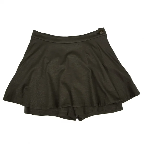 ヴィヴィアンウエストウッド レッドレーベルVivienne Westwood Red Label スカート付きショートパンツ カーキ2 K-116484_001