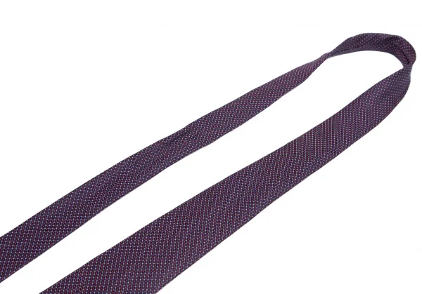 ヒューゴボスHUGO BOSS シルク格子ドットネクタイ 紺赤 K-116492_004