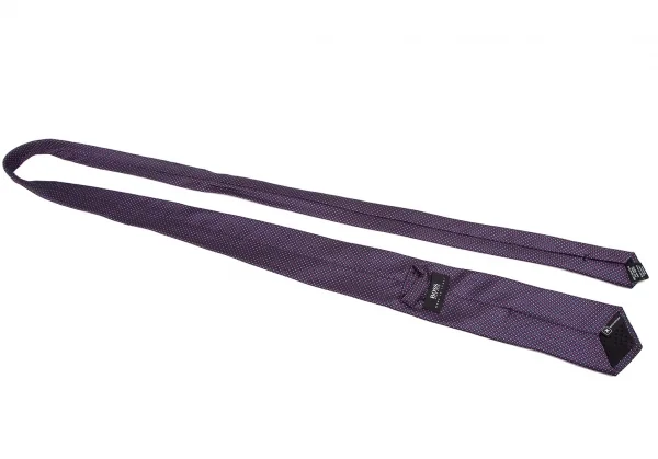 ヒューゴボスHUGO BOSS シルク格子ドットネクタイ 紺赤 K-116492_005