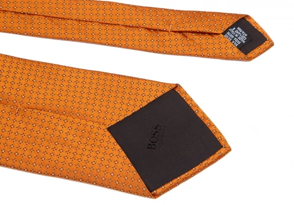 ヒューゴボスHUGO BOSS シルク小紋柄ネクタイ オレンジ K-116493_006
