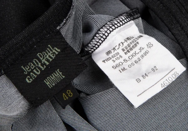 ジャンポールゴルチエ オムJean Paul GAULTIER HOMME 袖オパールレースデザインTシャツ 黒48 K-116497_012