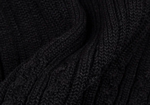ジャンポールゴルチエ オムJean Paul GAULTIER HOMME ナイロンシャイニージップアップリブニット 黒48 K-116498_012
