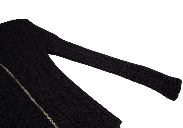 ジャンポールゴルチエ オムJean Paul GAULTIER HOMME ナイロンシャイニージップアップリブニット 黒48 K-116498_004