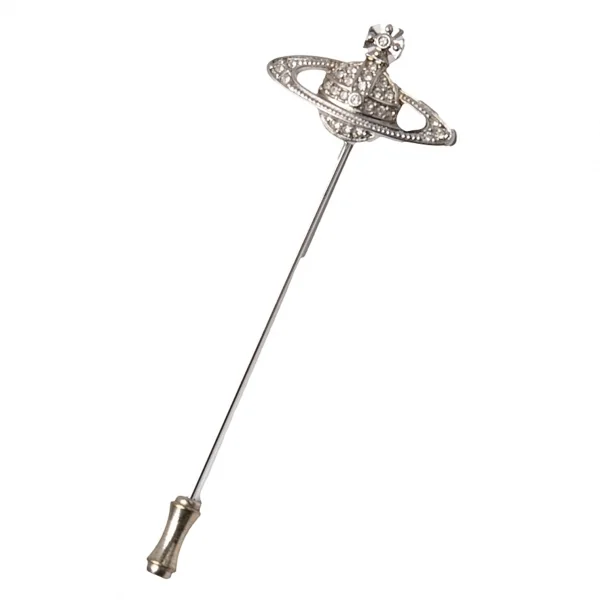 ヴィヴィアンウエストウッドVivienne Westwood ミニバスレリーフオーブラペルピン シルバー K-116502_001