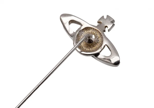 ヴィヴィアンウエストウッドVivienne Westwood ミニバスレリーフオーブラペルピン シルバー K-116502_004