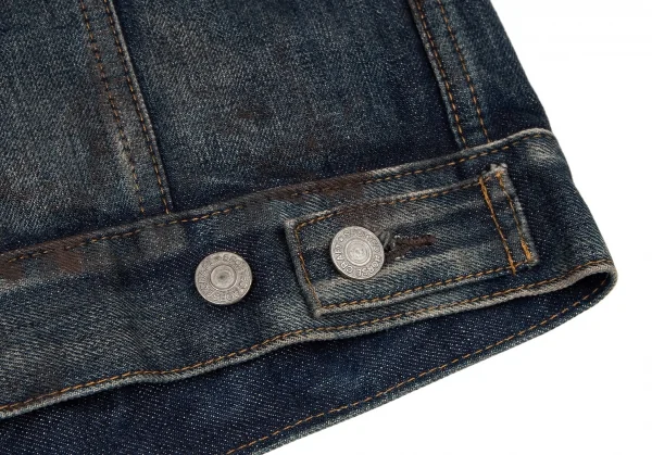 ワイズフォーメンY's for men スポテッドホースウォッシュペイントデニムジャケット インディゴ3 K-116505_016