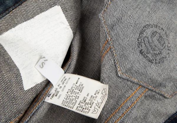 ワイズフォーメンY's for men スポテッドホースウォッシュペイントデニムジャケット インディゴ3 K-116505_019