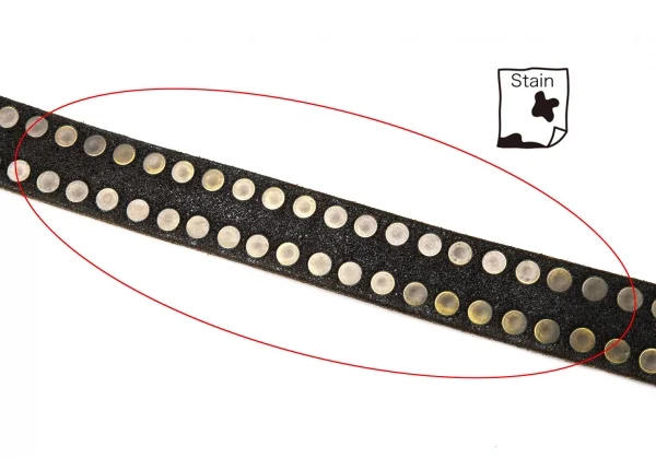 ヨウジヤマモト プールオムyohji yamamoto pour homme スタッズレザーベルト 黒 K-116507_010