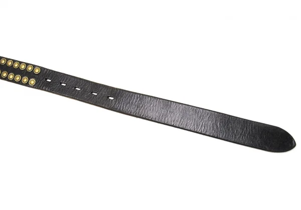 ヨウジヤマモト プールオムyohji yamamoto pour homme スタッズレザーベルト 黒 K-116507_005