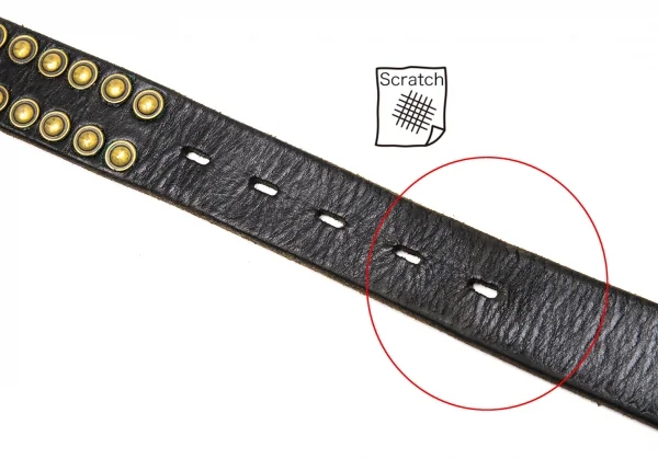 ヨウジヤマモト プールオムyohji yamamoto pour homme スタッズレザーベルト 黒 K-116507_006