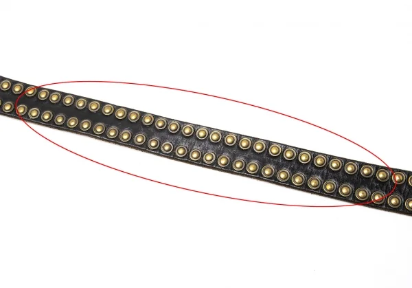 ヨウジヤマモト プールオムyohji yamamoto pour homme スタッズレザーベルト 黒 K-116507_007