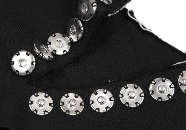 コムデギャルソン オムプリュスCOMME des GARCONS HOMME PLUS エステル裁ち切りスナップボタンジャケット 黒XS K-116529_017