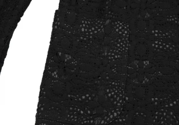 コムデギャルソン オムプリュスCOMME des GARCONS HOMME PLUS フラワーレース染色ジャケット 黒XS K-116536_010