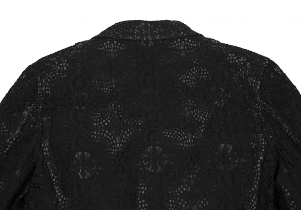 コムデギャルソン オムプリュスCOMME des GARCONS HOMME PLUS フラワーレース染色ジャケット 黒XS K-116536_013