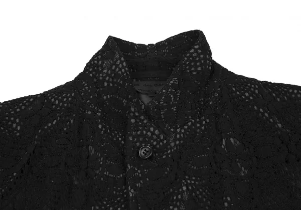 コムデギャルソン オムプリュスCOMME des GARCONS HOMME PLUS フラワーレース染色ジャケット 黒XS K-116536_003