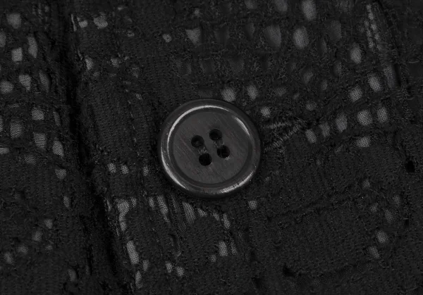 コムデギャルソン オムプリュスCOMME des GARCONS HOMME PLUS フラワーレース染色ジャケット 黒XS K-116536_004