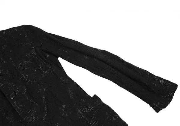 コムデギャルソン オムプリュスCOMME des GARCONS HOMME PLUS フラワーレース染色ジャケット 黒XS K-116536_006