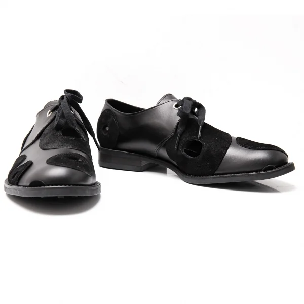COMME des GARCONS HOMME PLUS Holy Cutting Leather Shoes Black US About 9 K-116540_001