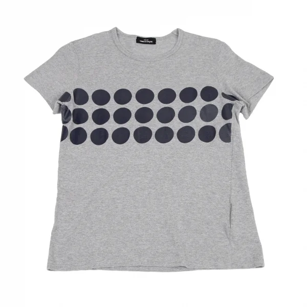 トリココムデギャルソンtricot COMME des GARCONS ラバードットプリントTシャツ グレーM位 K-116556_001