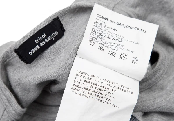 トリココムデギャルソンtricot COMME des GARCONS ラバードットプリントTシャツ グレーM位 K-116556_011