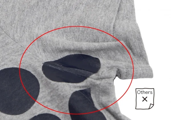 トリココムデギャルソンtricot COMME des GARCONS ラバードットプリントTシャツ グレーM位 K-116556_003