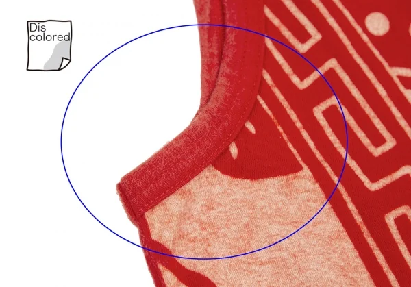 トリココムデギャルソンtricot COMME des GARCONS ネイティブ柄抜染タンクトップ 赤M位 K-116559_004