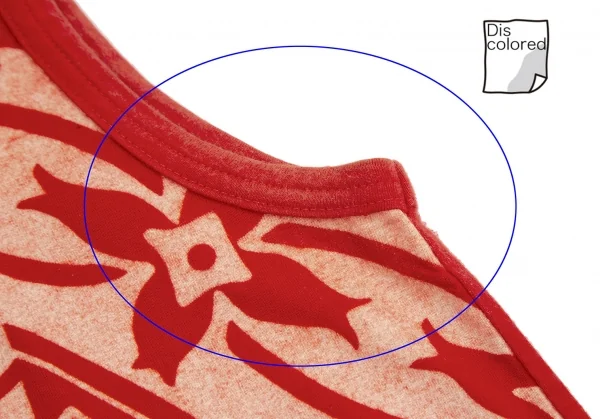 トリココムデギャルソンtricot COMME des GARCONS ネイティブ柄抜染タンクトップ 赤M位 K-116559_005