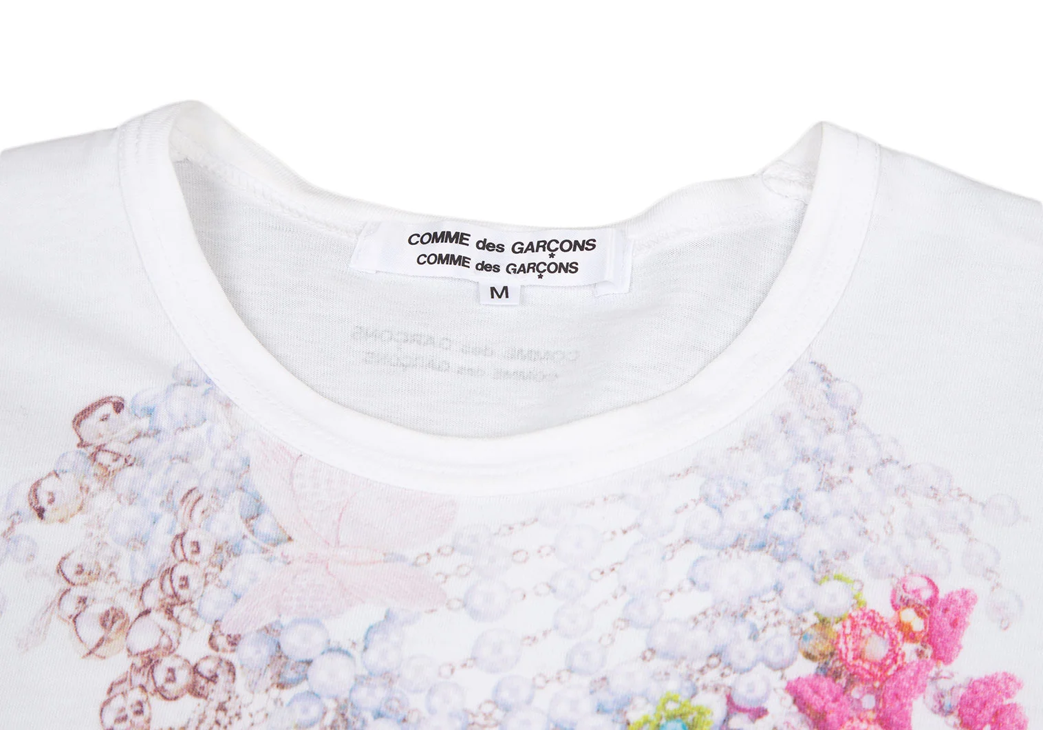 COMME des GARCONS Jewelry Printed T-shirt White M (K-116568