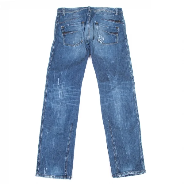 ディーゼルDIESEL DARRON 008SV ダメージ加工デニムパンツ ブルー33 K-116570_011