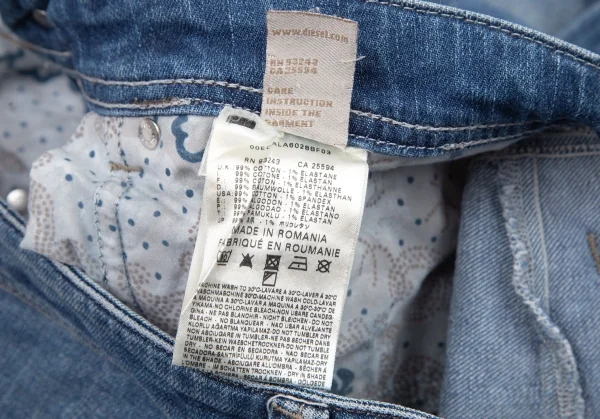 ディーゼルDIESEL DARRON 008SV ダメージ加工デニムパンツ ブルー33 K-116570_015