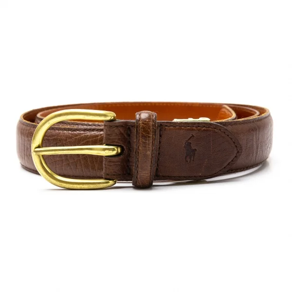ポロラルフローレンPOLO RALPH LAUREN レザーベルト 茶 K-116580_001