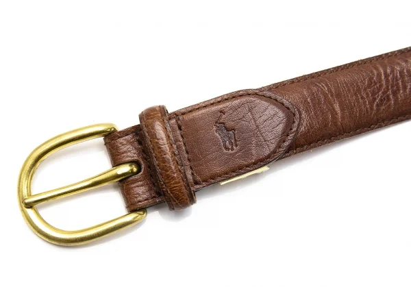 ポロラルフローレンPOLO RALPH LAUREN レザーベルト 茶 K-116580_004