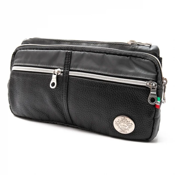 Orobianco Nylon Leather Crossbody Bag Black  K-116581_001