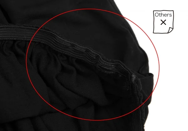 ジャンポールゴルチエ フォー セットプルミエJean Paul GAULTIER FOR SEPT PREMIERES ギャザーレースアップトップス 黒38 K-116582_010