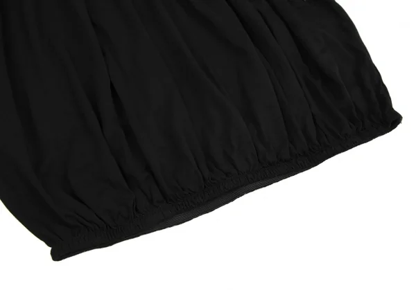 ジャンポールゴルチエ フォー セットプルミエJean Paul GAULTIER FOR SEPT PREMIERES ギャザーレースアップトップス 黒38 K-116582_008