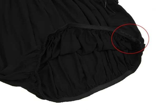 ジャンポールゴルチエ フォー セットプルミエJean Paul GAULTIER FOR SEPT PREMIERES ギャザーレースアップトップス 黒38 K-116582_009