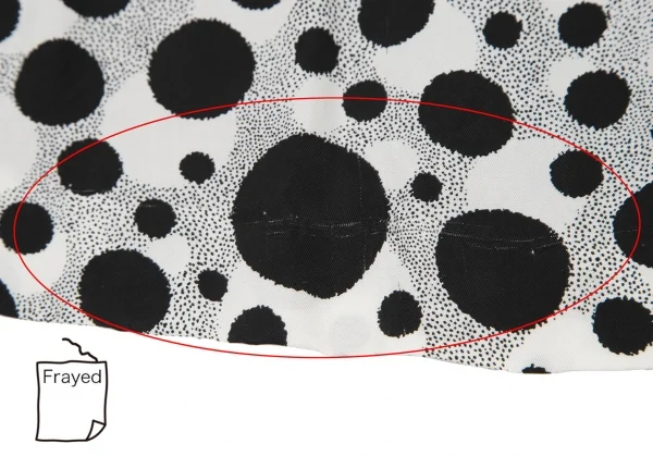 ジャンポールゴルチエ フォー セットプルミエJean Paul GAULTIER FOR SEPT PREMIERES ウエストフェイクレザー切替ドットプリントスカート 黒38 K-116585_012